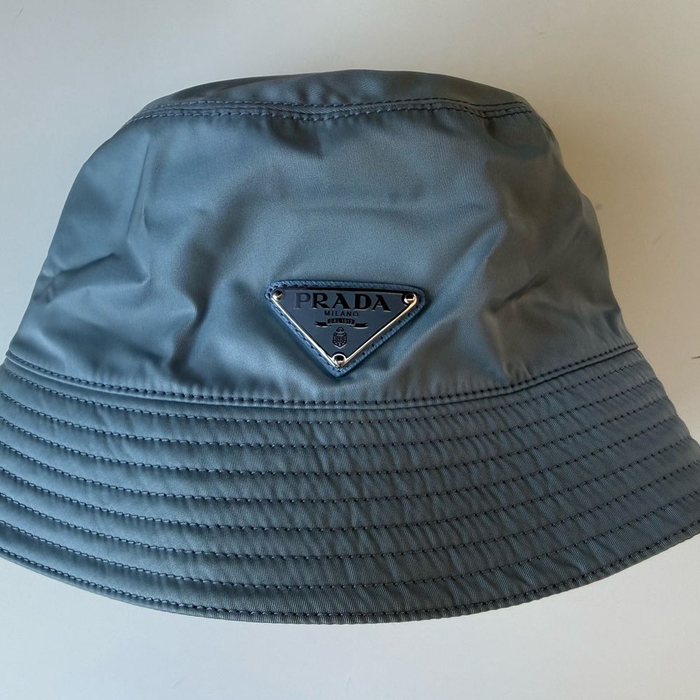 Prada Gray/blue Bucket Hat